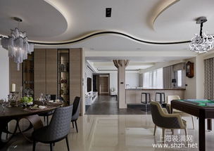 上海别墅装修案例 现代风加多元建材混搭，完美大气宅